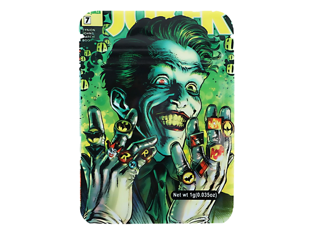 100 Pack 1g Mylar Bags – Batman Joker Graphic