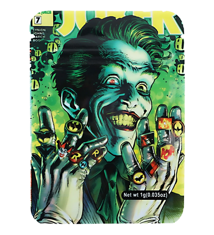 100 Pack 1g Mylar Bags – Batman Joker Graphic
