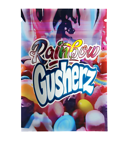 100 Pack 1g Mylar Bags – Rainbow Candy Graphic