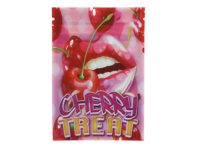 100 Pack 1g Unique Mylar Bags – Cherry Treat Graphic