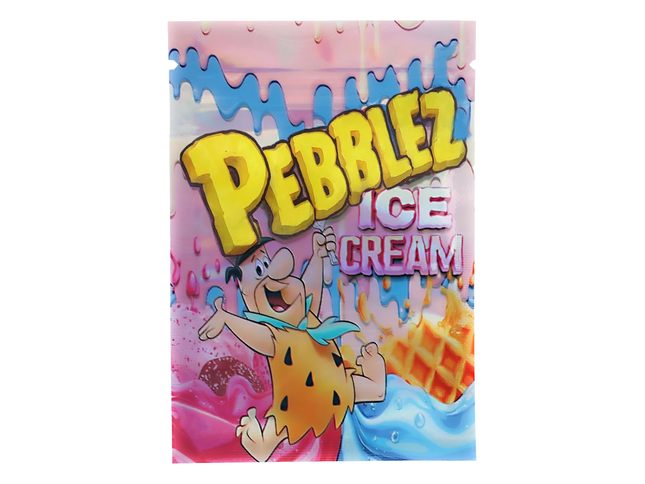 100 Pack 1g Mini Mylar Bags – Ice Cream Graphic