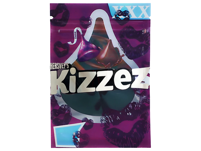 100 Pack 1g Mini Mylar Bags – Candy Kiss Graphic