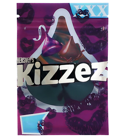 100 Pack 1g Mini Mylar Bags – Candy Kiss Graphic
