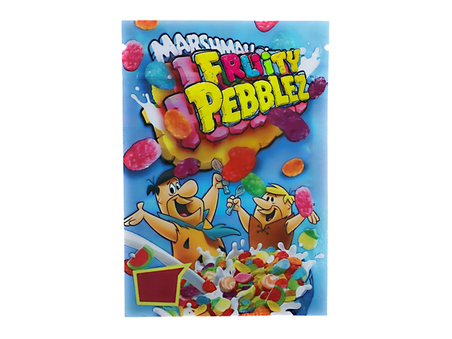 100 Pack 1g Mini Mylar Bags – Marshmallow Cereal Graphic