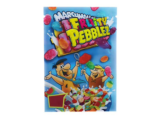 100 Pack 1g Mini Mylar Bags – Marshmallow Cereal Graphic