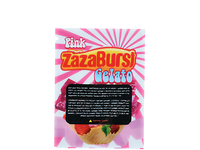 100 Pack 1g Mini Mylar Bags – Pink Dessert Graphic