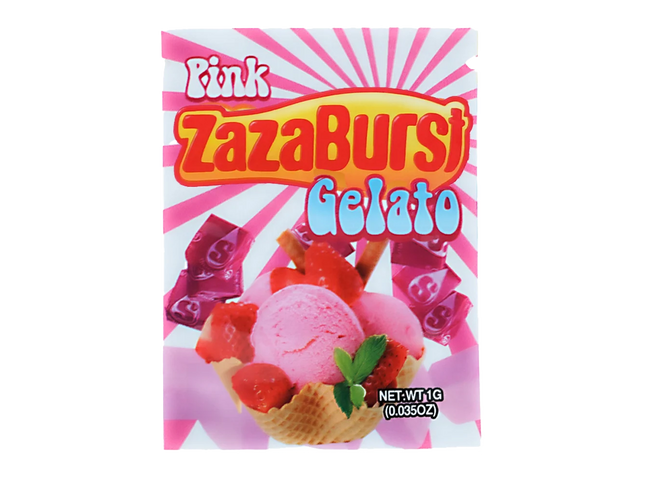 100 Pack 1g Mini Mylar Bags – Pink Dessert Graphic