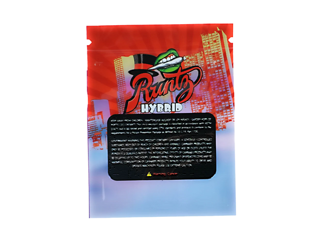 100 Pack 1g Mini Mylar Bags – Hybrid Graphic