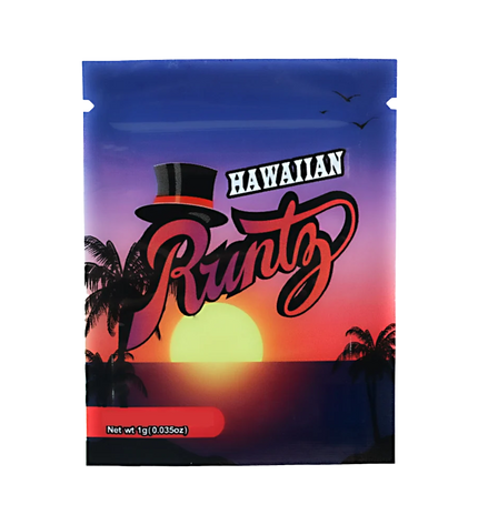 100 Pack 1g Mini Mylar Bags – Tropical Graphic