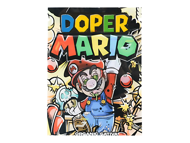 100 Pack 1g Unique Mylar Bags – Super Mario Graphic