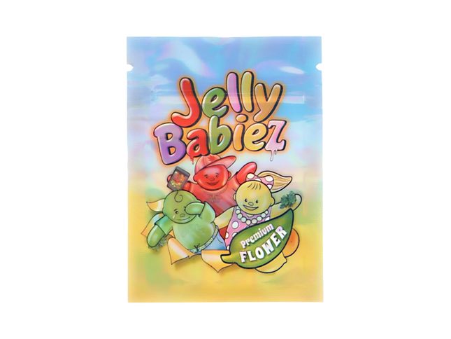 100 Pack 1g Unique Mylar Bags – Jelly Graphic