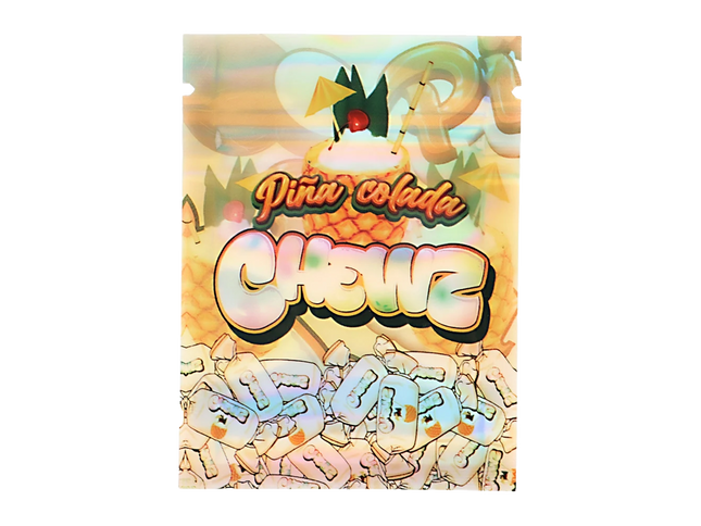 100 Pack 1g Unique Mylar Bags – Tropical Candy Graphic