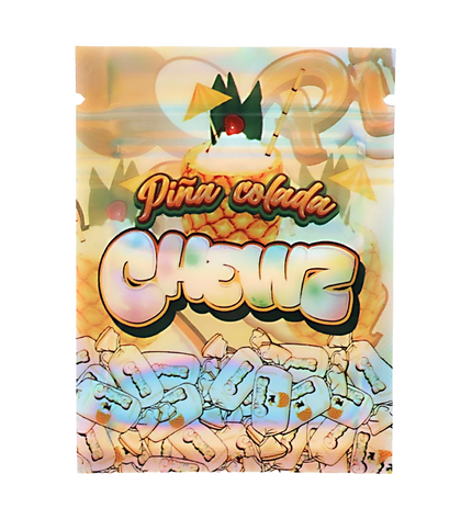 100 Pack 1g Unique Mylar Bags – Tropical Candy Graphic