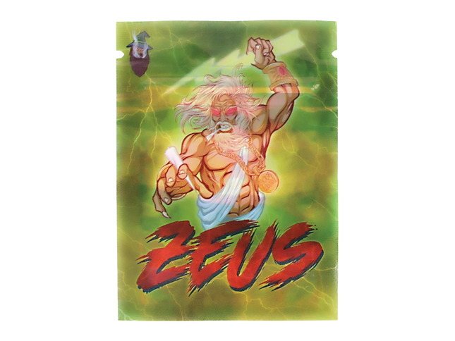 100 Pack 1g Unique Mylar Bags – Zeus Graphic