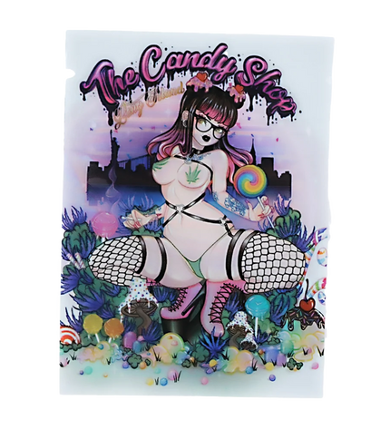 100 Pack 1g Unique Mylar Bags – Candy Shop Graphic