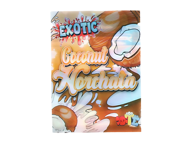 100 Pack 1g Mylar Bags – Coconut Horchata Graphic