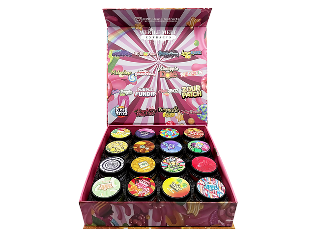 Premium Design Candy Mix Empty 1oz Glass Glass Storage Jars 16 Pack | Mylar Kings Packaging