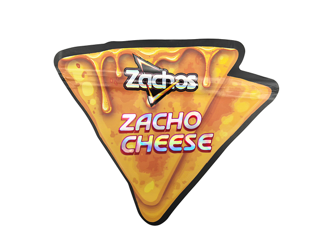 50 Pack - 3.5g Special Die Cut Shaped Mylar Bag - Zachos Zacho Cheese by Mylar Kings